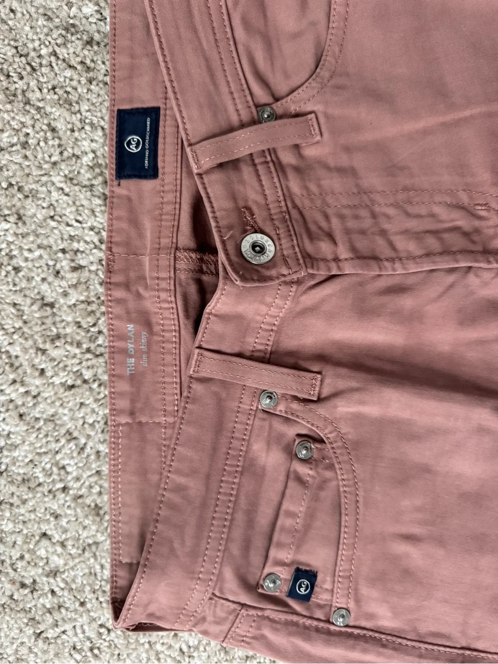 AG Adriano Goldschmied The Dylan Slim Skinny Pants in Dusty Rose